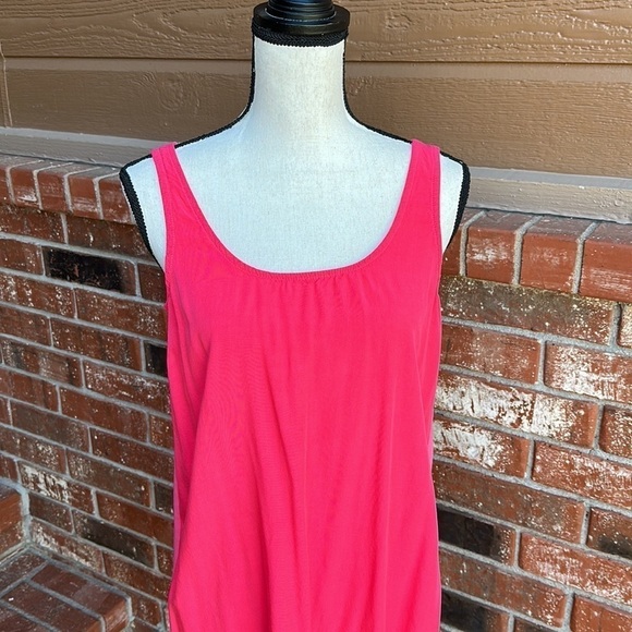 Splendid Two Tone Hot Pink Sleeveless Tank Mini Dress Women's Size Small - Picture 2 of 6